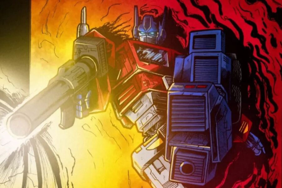 Pôster comemorativo de Transformers destacando personagens do filme de 1986 e o logo da Cyberconsp 2026.