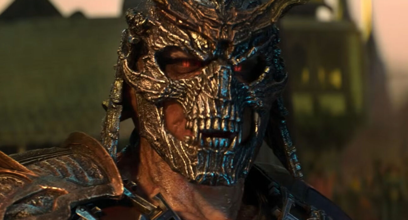 Frame da amostra de Mortal Kombat 2 close em Shao Kahn