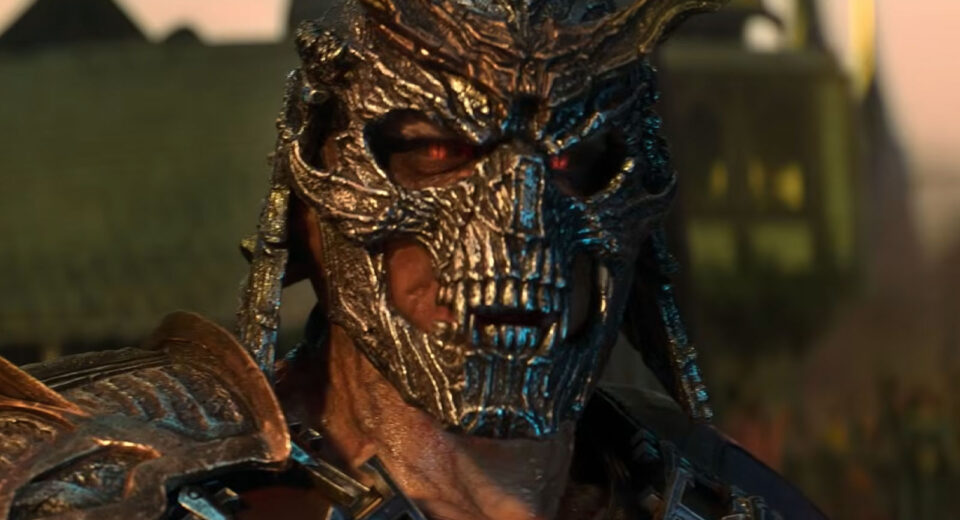 Frame da amostra de Mortal Kombat 2 close em Shao Kahn