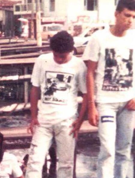 Cena com estética punk DIY do documentário Gritos de Agonia com fotos da realidade de Belém