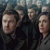 Detalhe do cartaz da 2ª temporada de Matéria Escura, mostrando os personagens principais.