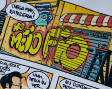 Miolo de No Meio Fio #1, coletânea de tirinhas de Gustavo Magalhães publicada pela Editora Pé de Cabra.