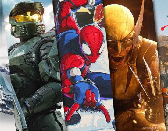 Mosaico com capas de jogos de PS5: Halo, Marvel's Wolverine e Grand Theft Auto VI em destaque.