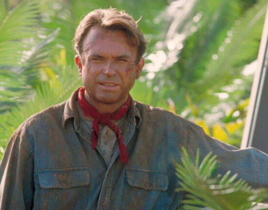 Sam Neill na pele do Dr. Grant de Jurassic Park