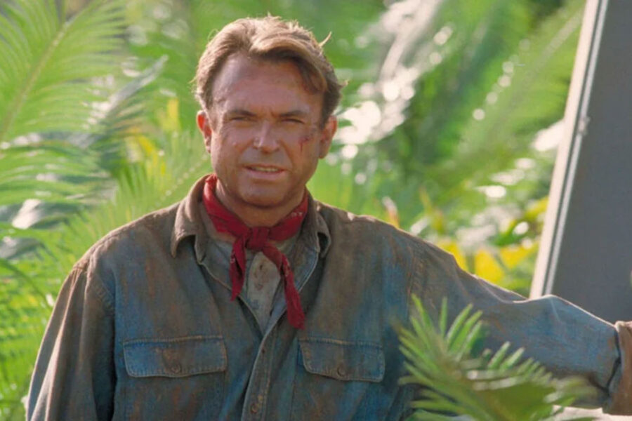 Sam Neill na pele do Dr. Grant de Jurassic Park
