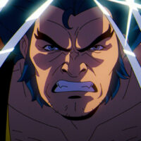 Wolverine ameaçador com as garras de fora