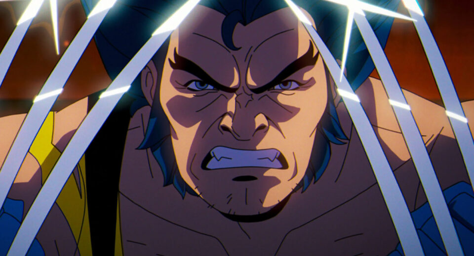 Wolverine ameaçador com as garras de fora