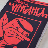 Capa da HQ Asas da Vingança mostrando a arte influenciada pelo punk e fanzines.