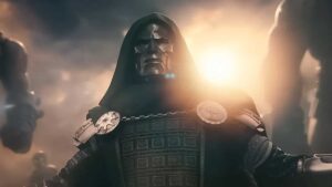 Victor von Doom, o Doutor Destino, em cena do trailer de Vingadores na D23 Expo.