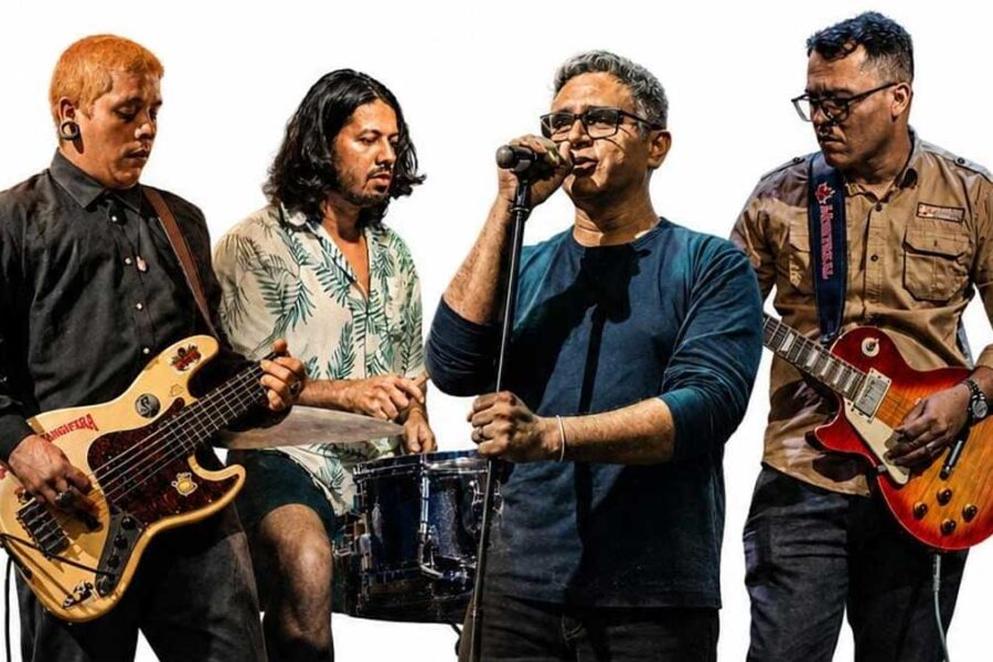 Banda RIT se preparando para abrir o show de Humberto Gessinger em Belém.