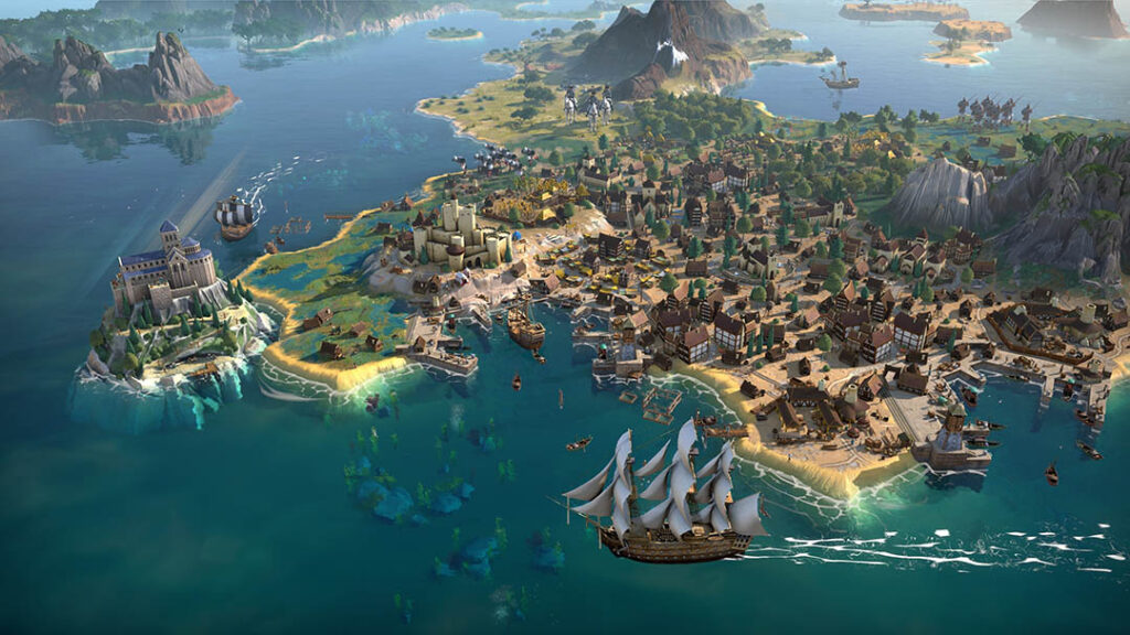 Imagem de divulgação do jogo HUMANKIND 2, com gráficos inovadores e novos povos para explorar.