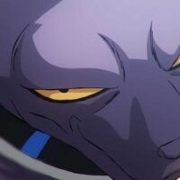 Arte de Dragon Ball Super: Beerus destacando Goku e Beerus.