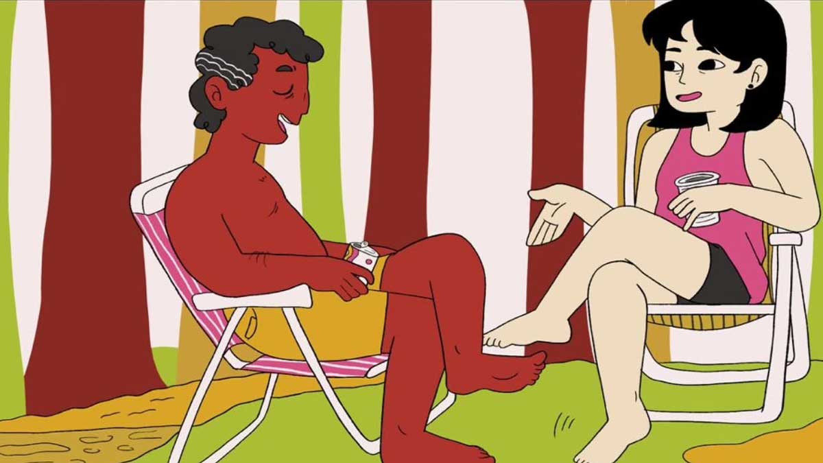 Arte sequencial da HQ 'Traços de Água e Resistência' sobre a preservação do Rio Apeú.