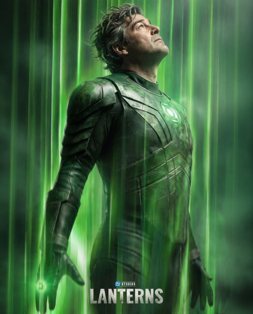 Cena da série Lanternas, do DCU, com Hal Jordan e John Stewart.